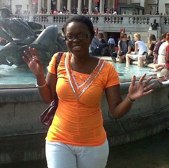 Ruched, Orange, V-Neck, Short-Sleeved Top - Picture 2 of 8